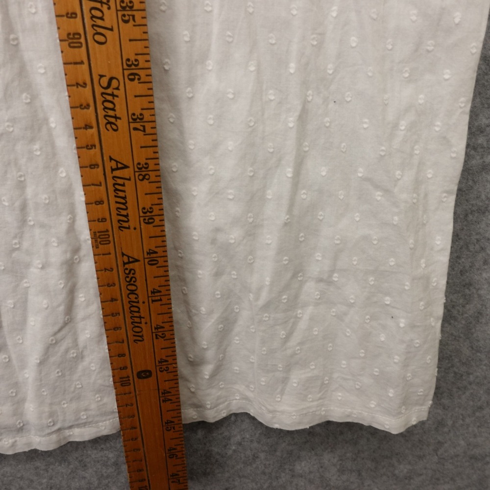 Vintage Victorian Nightgown Womens 2XL Plus White Swiss Dot Cottage Lounge Dress - Picture 4 of 9